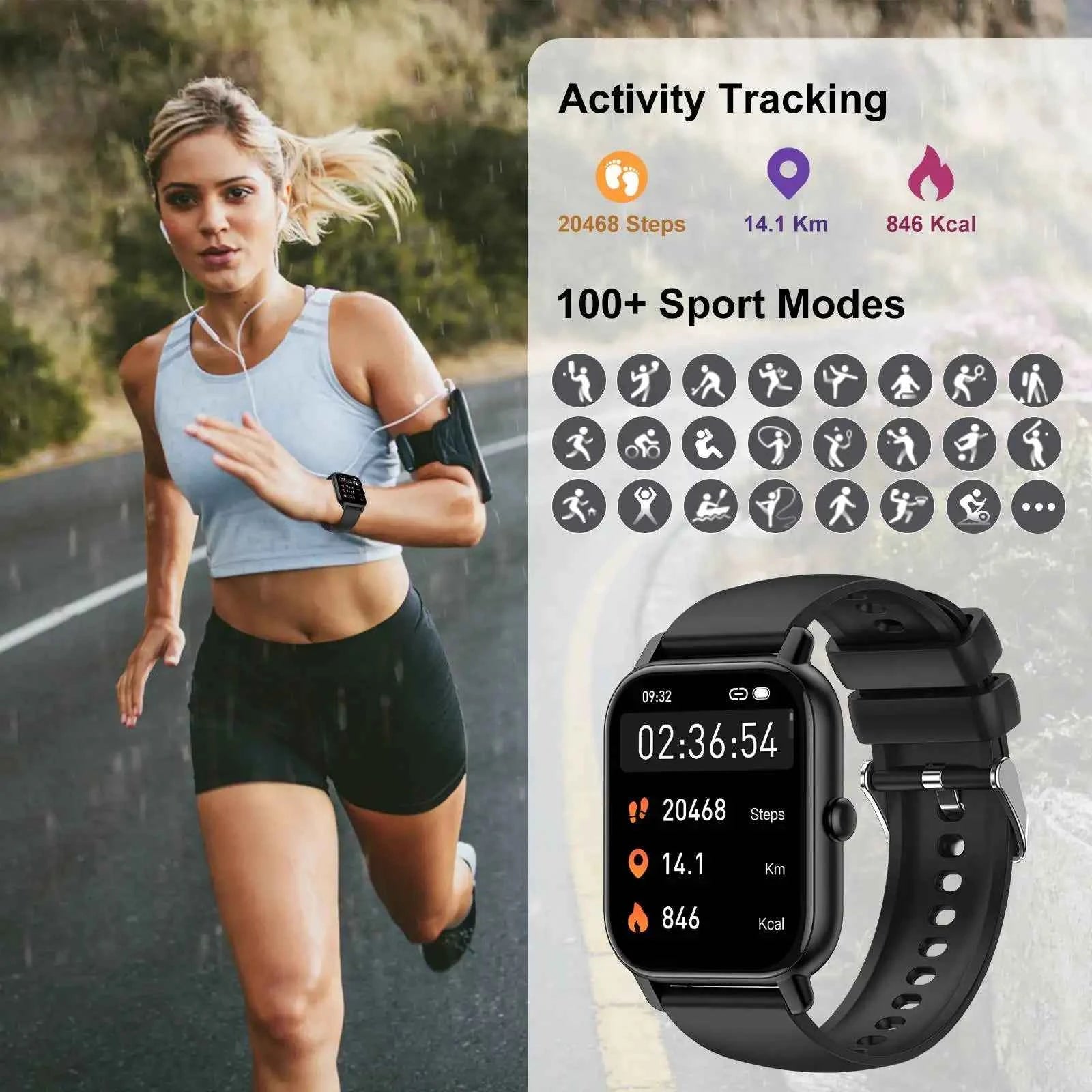 Smart Watch, 1.85" Sports Watch Waterproof Fitness Activity Tracker