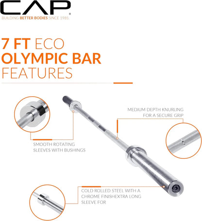 Barbell Bar | 85in Straight Bar Basic Chrome