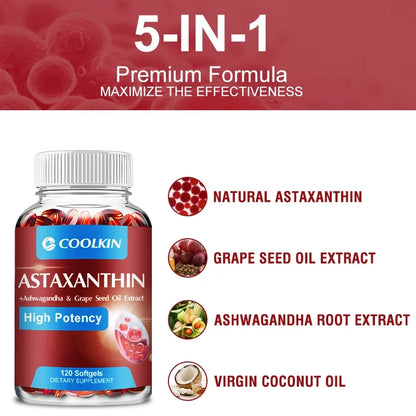Astaxanthin 24mg - Remium Antioxidant - 120 Capsules