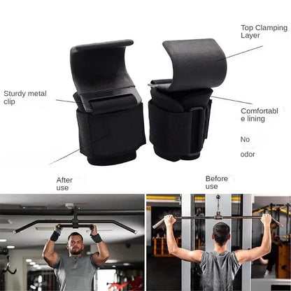 1/2PC Non-Slip Weight Lifting Hooks