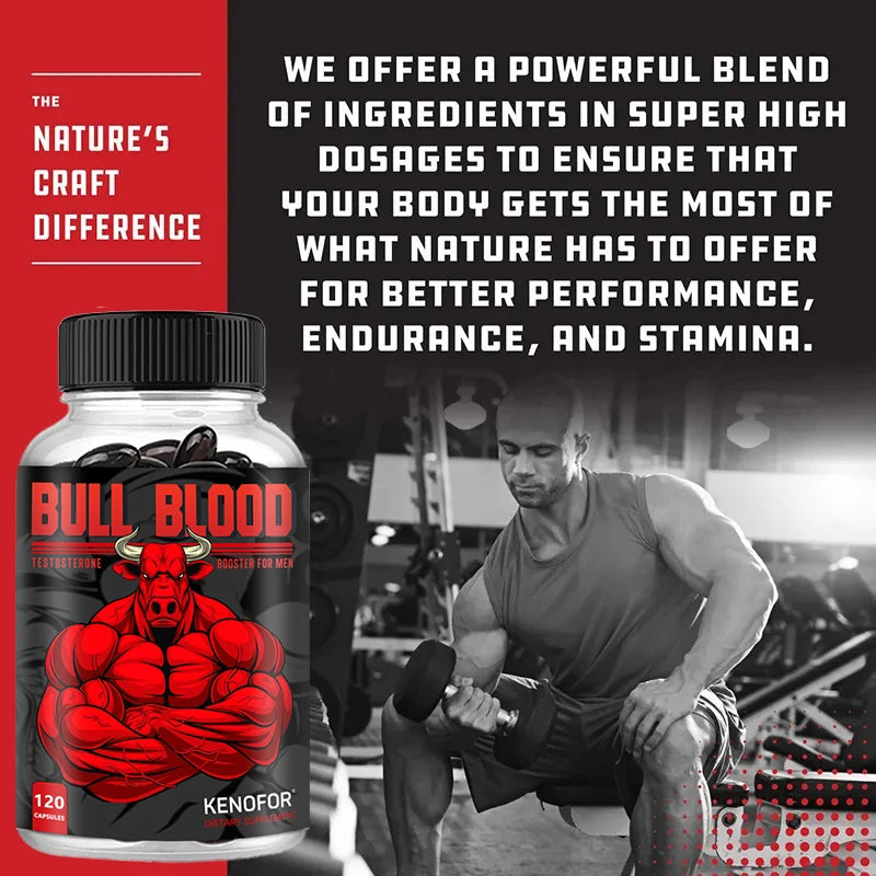 Maca Root, Saw Palmetto, Tribulus Extract - 120 Capsules