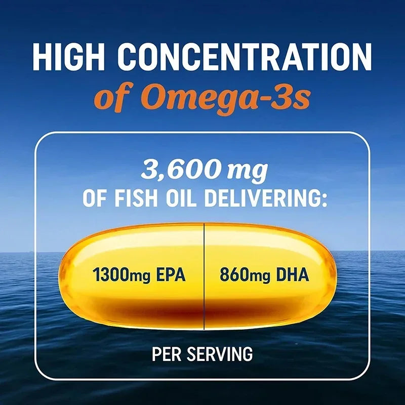 Omega 3 Fish Oil Supplement - 120 Capsules