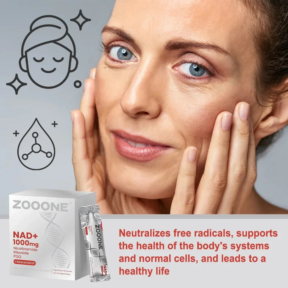 NAD+ Berry Flavored Drink Mix for Anti-Aging