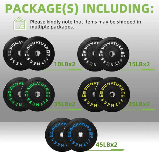 Cast Iron Bumper Plates, Green, Multiple Options