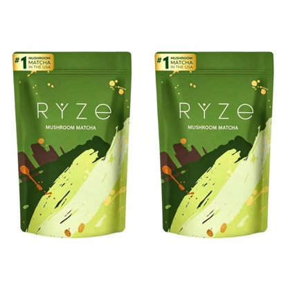 Mushroom Matcha Powder Organic with 6 Adaptogenic Mushroom Blend Matcha and Blue Spirulina
