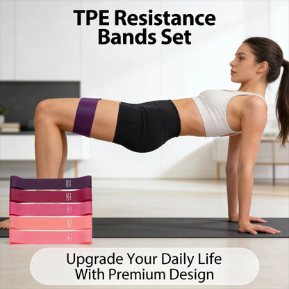 TPE Resistance Bands Set – 5 Levels Non-Slip Booty Exercise Bands
