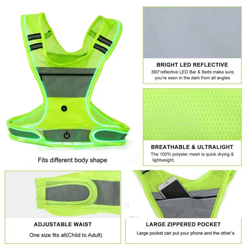 Night Running LED Reflective vest