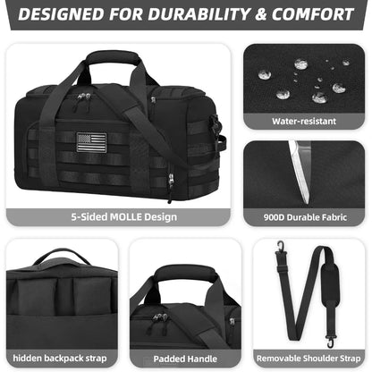 Tactical Gym Bag, 3-in-1 Sports Bag