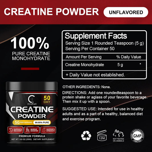 Creatine Monohydrate Powder - Muscle Recovery Men & Women Workout Supplements