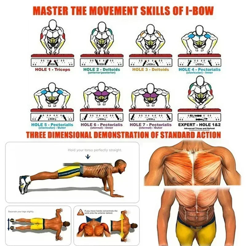 New Portable Multifunctional Push-up Board Set With Handles