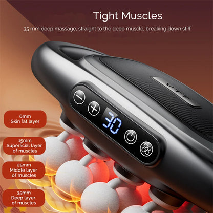16-Head Fascia Gun High-Frequency Vibration Body Massage Gun