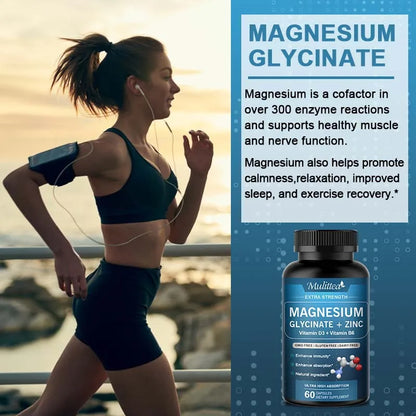 Mulittea 500mg Glycine Magnesium with Zinc