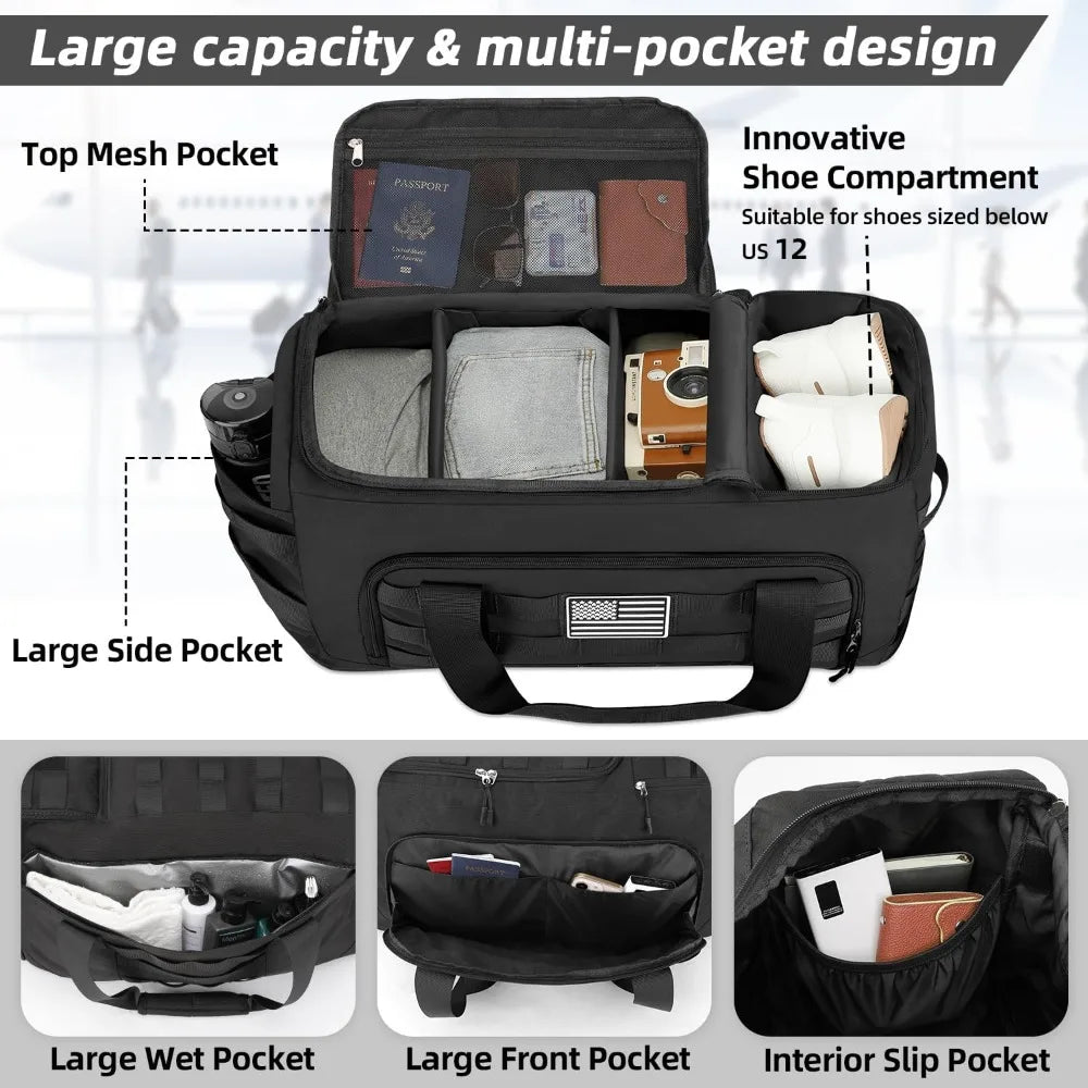 Tactical Gym Bag, 3-in-1 Sports Bag