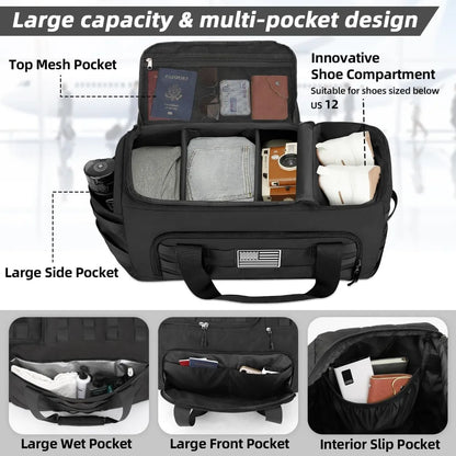 Tactical Gym Bag, 3-in-1 Sports Bag