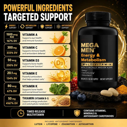 Mega Men Energy & Metabolism Multivitamin Caplets