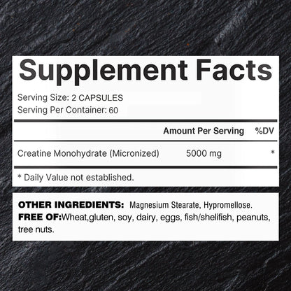 Creatine Monohydrate - Build Muscle, Improve Athletic Performance, Improve Energy Endurance , Promote Recovery