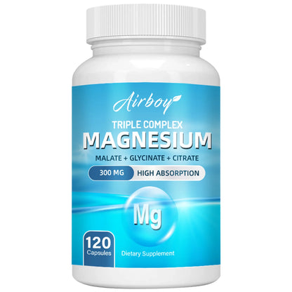Triple Magnesium Complex - Bone, Muscle & Heart Health Supplement, Sleep Support, Stress Relief, Muscle Relaxation