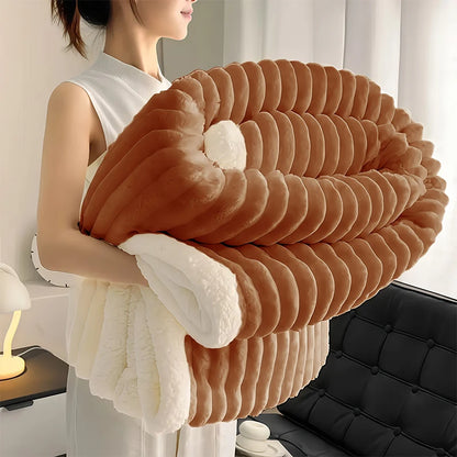 1pc Weighted Sherpa Fleece Blanket