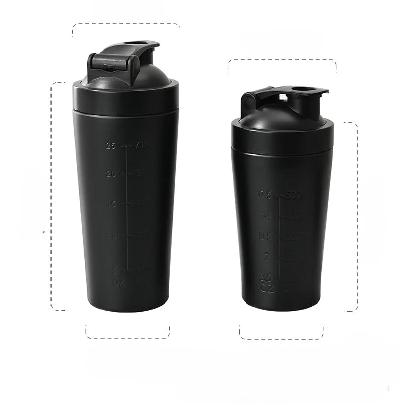 Stainless Steel Protein Powder Shaker Bottle with Ball