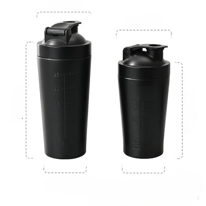Stainless Steel Protein Powder Shaker Bottle with Ball