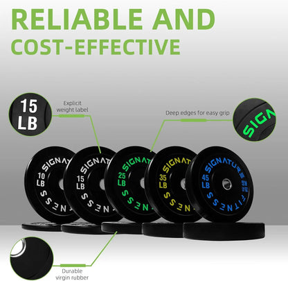 Cast Iron Bumper Plates, Green, Multiple Options