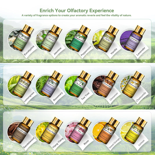 PHATOIL 15PCS Aromatherapy Essential Oil Set For Diffuser