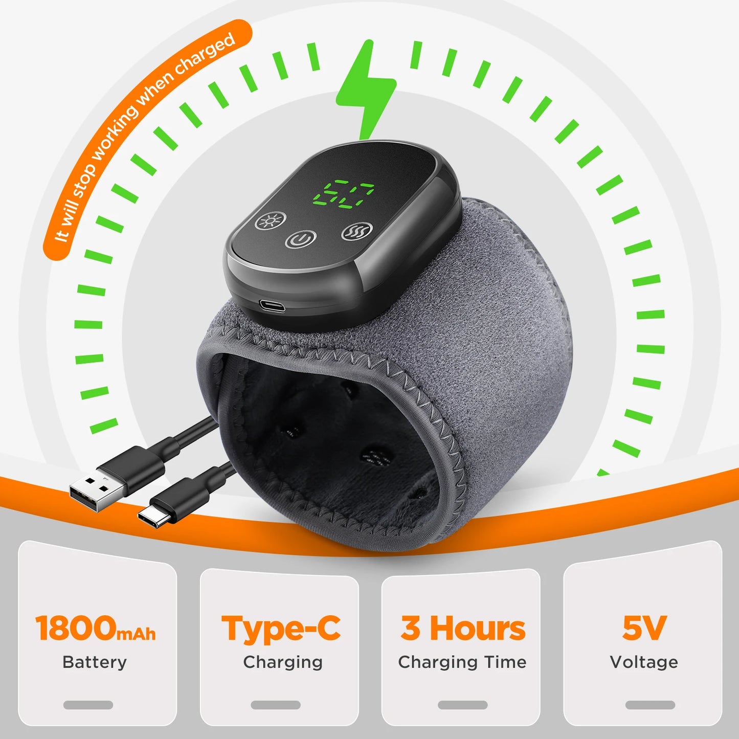 Electric Heating Wrist Massager