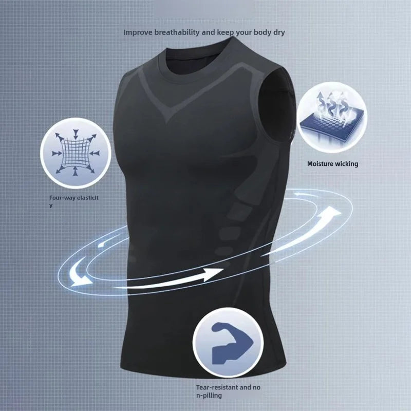 Mans Compression Tank Top Men Gym Shirt Sleeveless
