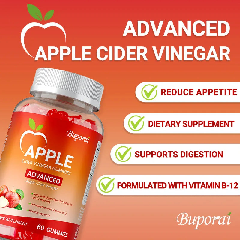 Apple Cider Vinegar Gummies - Stay in Shape, Weight Management, Metabolism and Detoxification, Weight Loss - 60pcs