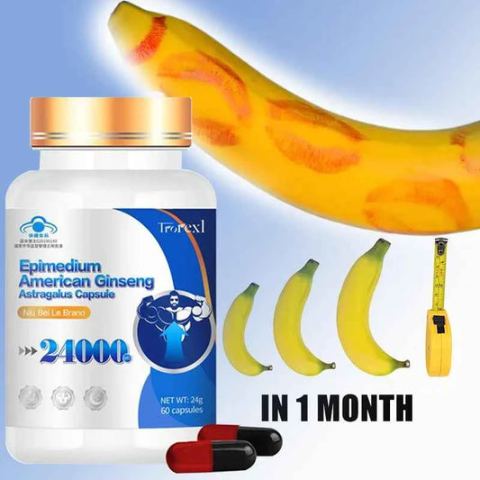 100% Pure Non-GMo Organic American Ginseng Supplement - 60 Capsules