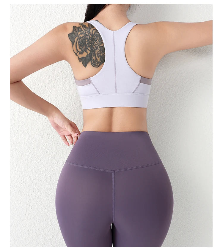 New Design Summer One-Piece High-Strength Shock-Proof Sports Underwear Vested Front Zipper  Yogo Sports Bra