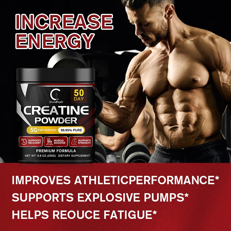 Creatine Monohydrate Powder - Muscle Recovery Men & Women Workout Supplements