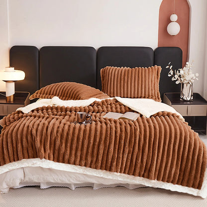 1pc Weighted Sherpa Fleece Blanket