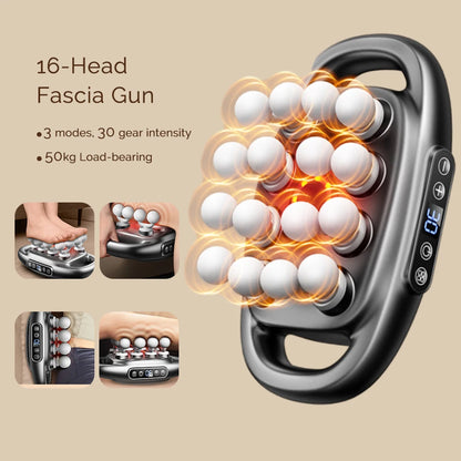 16-Head Fascia Gun High-Frequency Vibration Body Massage Gun