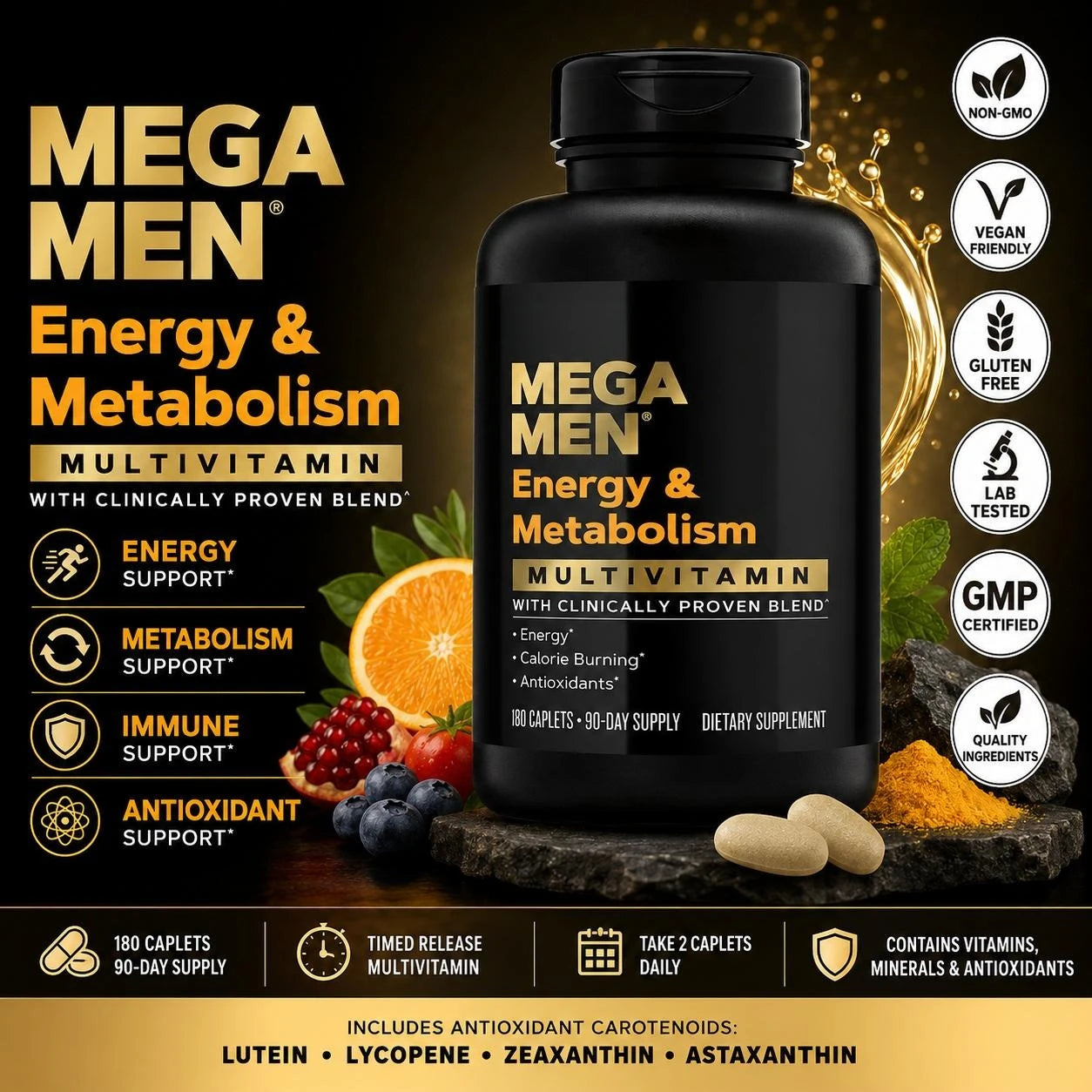 Mega Men Energy & Metabolism Multivitamin Caplets
