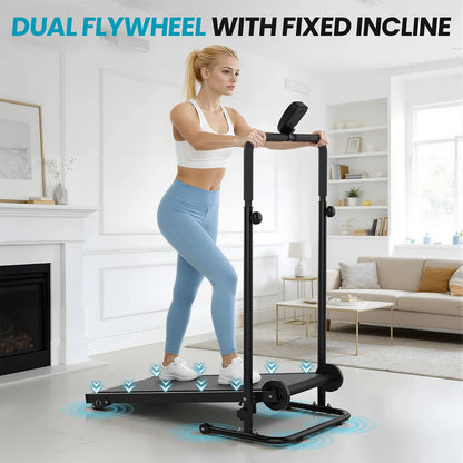 Akluer Non-Motorized Foldable Workout Treadmill