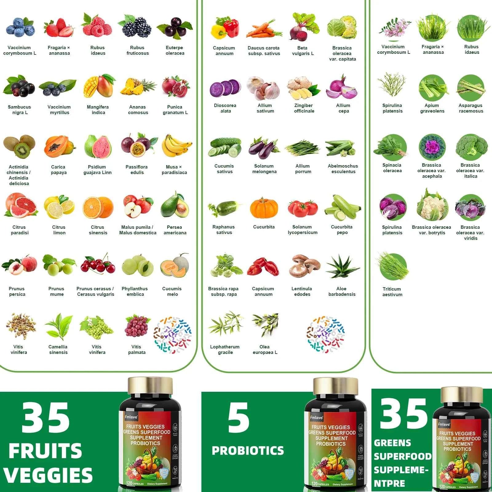 Fruits and Veggies Supplement Reds & Green Superfood