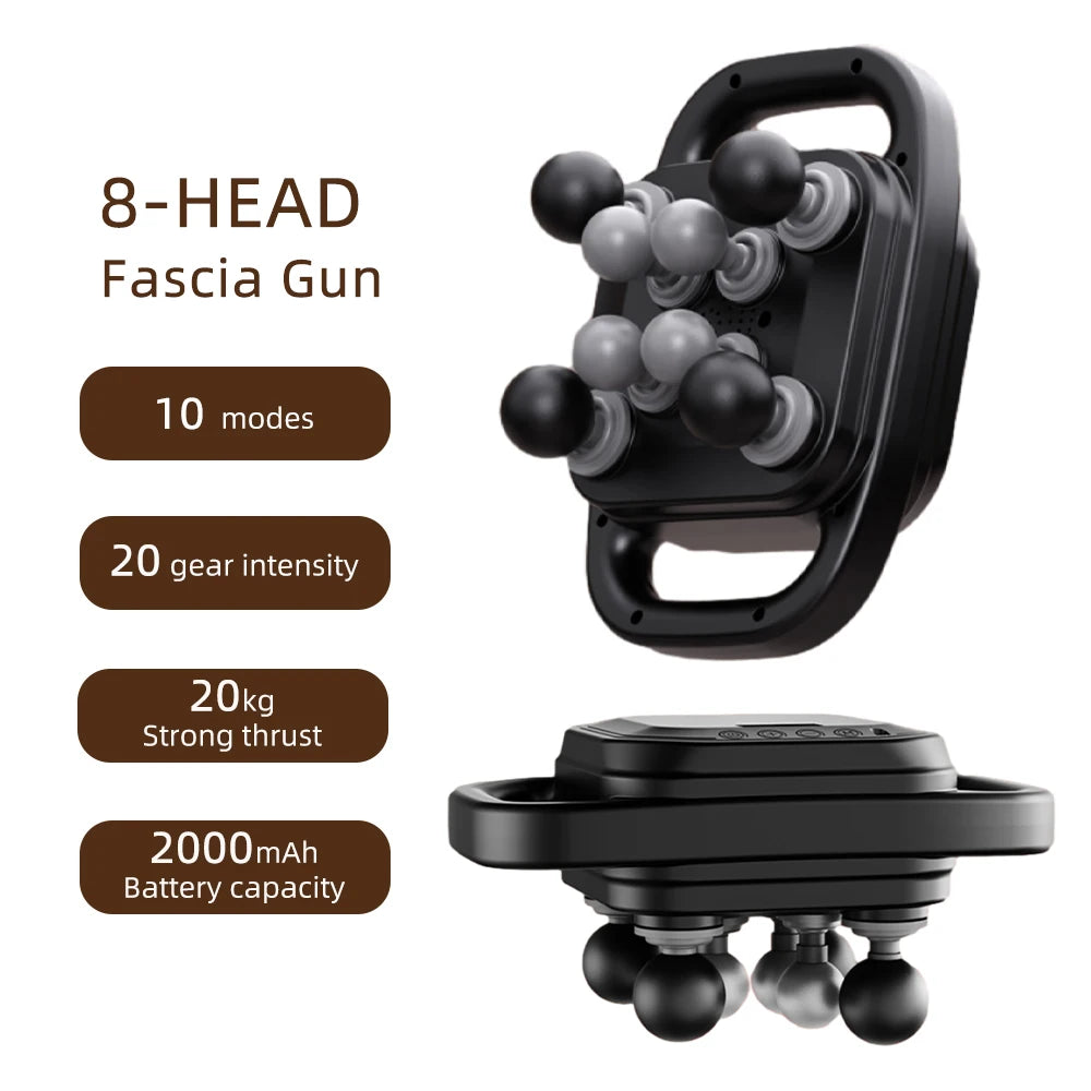 16-Head Fascia Gun High-Frequency Vibration Body Massage Gun