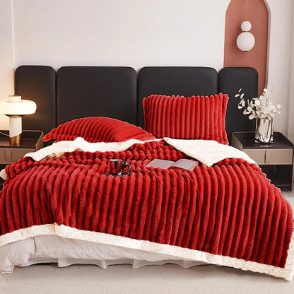 1pc Weighted Sherpa Fleece Blanket