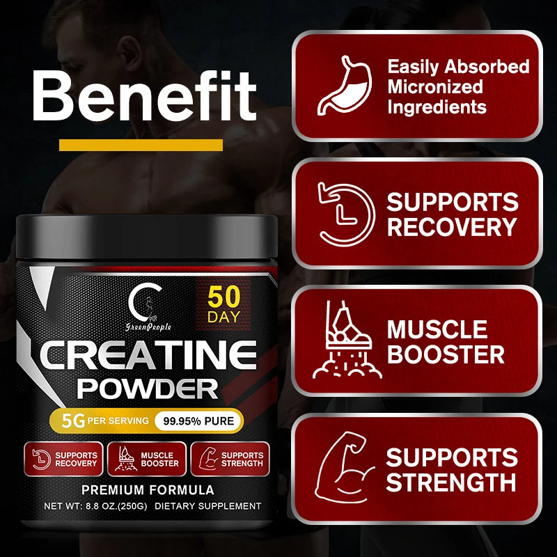 Creatine Monohydrate Powder - Muscle Recovery Men & Women Workout Supplements