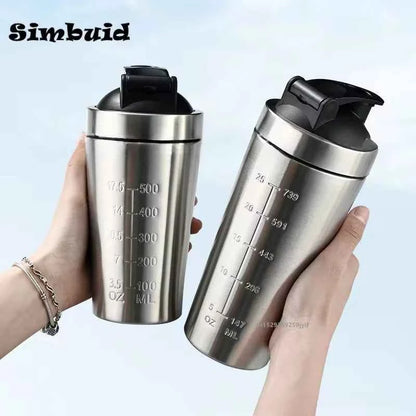 Stainless Steel Protein Powder Shaker Bottle with Ball