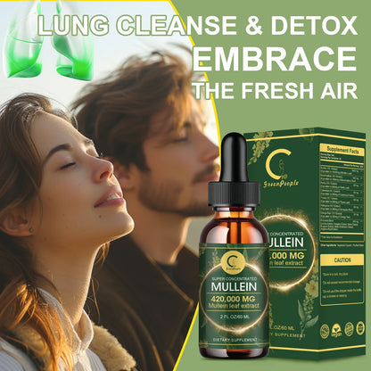 Mullein Leaf Extract Drops - Lung Cleanse - Powerful Mullein for Immune Support