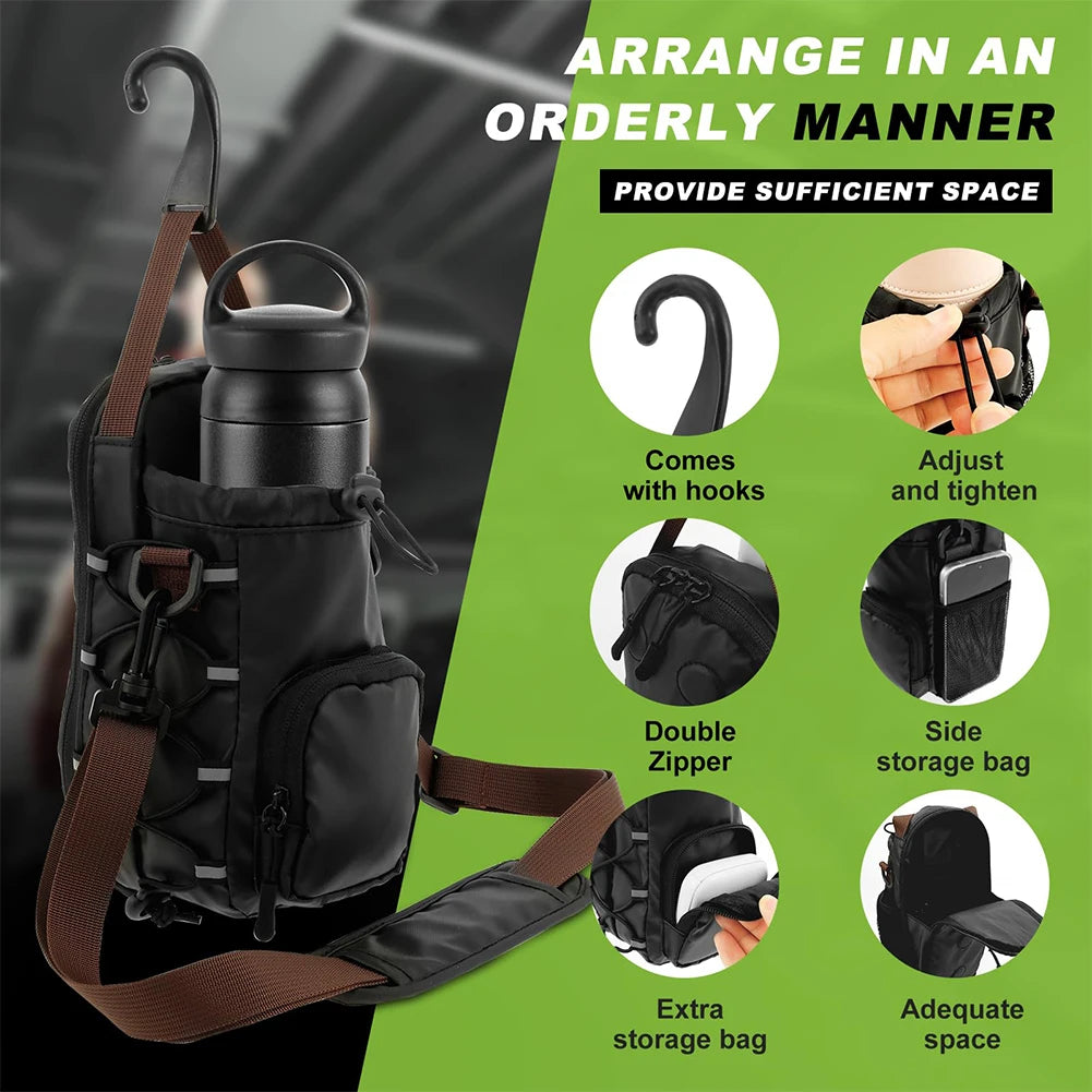 Magnetic Gym Sling Bag with Water Bottle Holder
