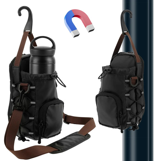 Magnetic Gym Sling Bag with Water Bottle Holder